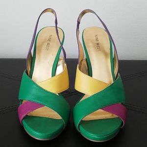 Nine West Multicolored slingback heel
